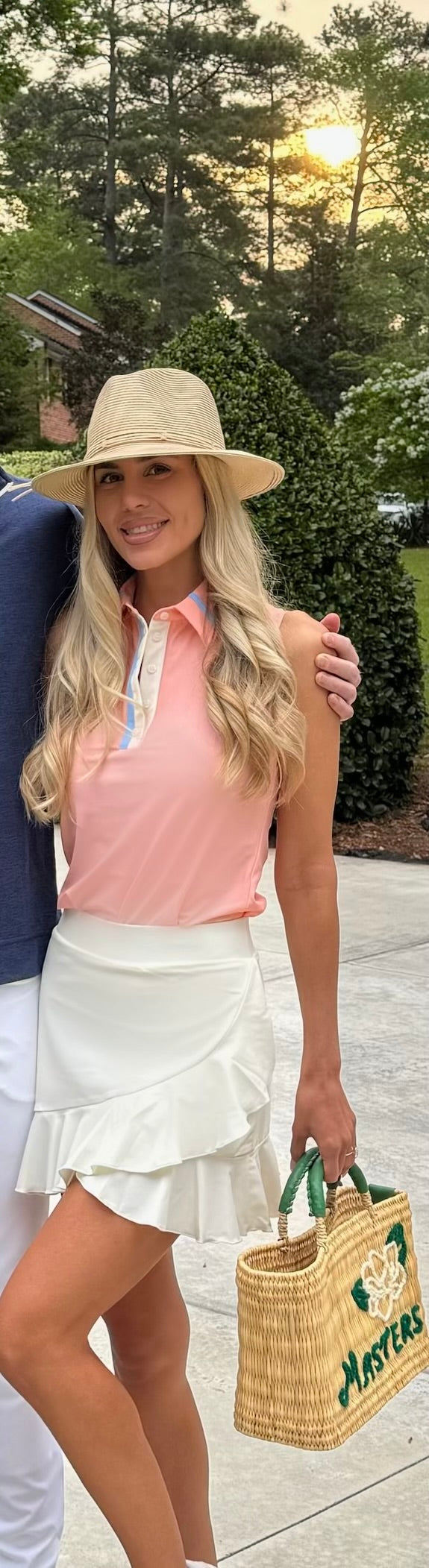 Sleeveless Polo in Peach Sorbet