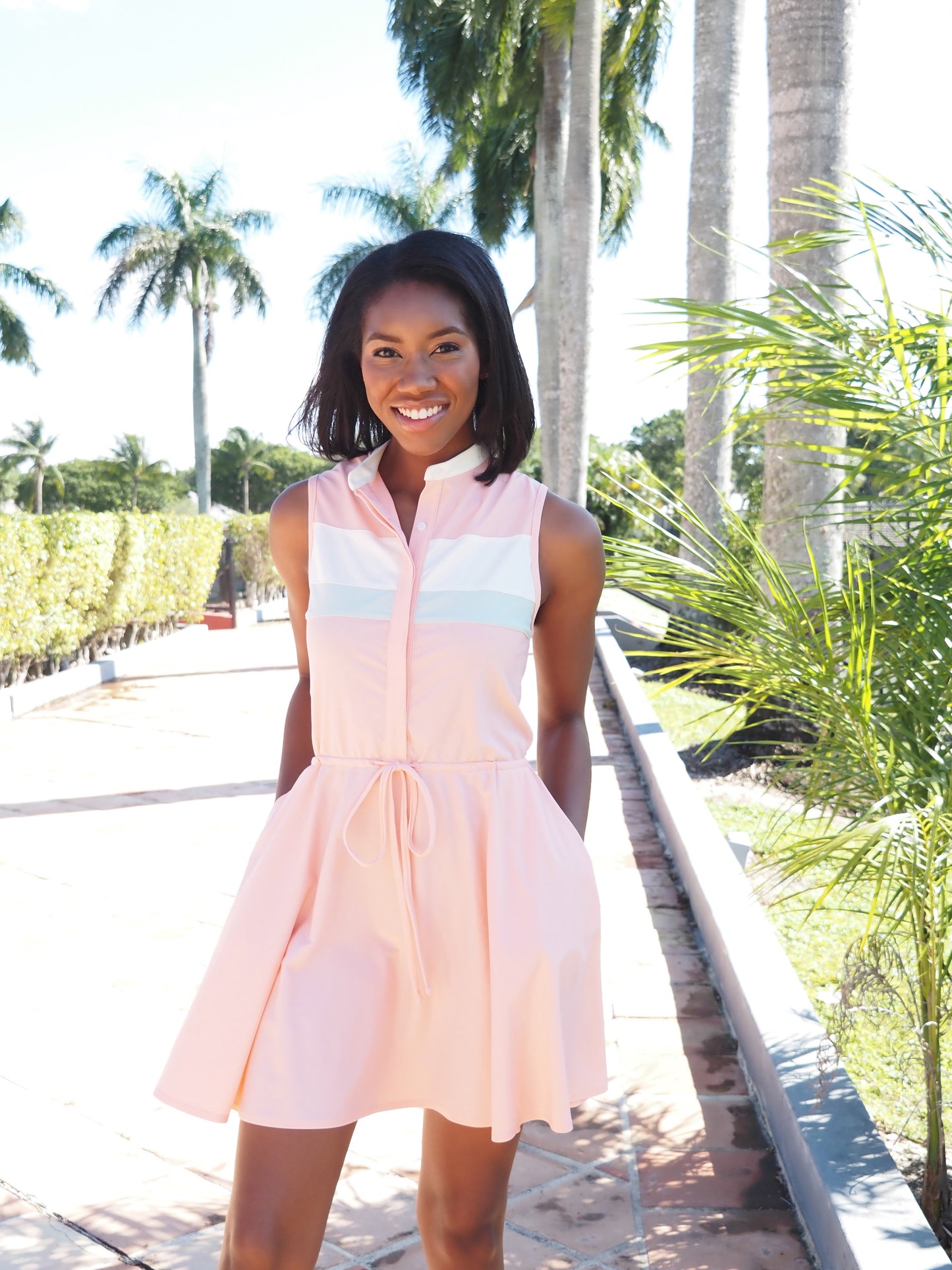 Swing Dress in Peach Sorbet