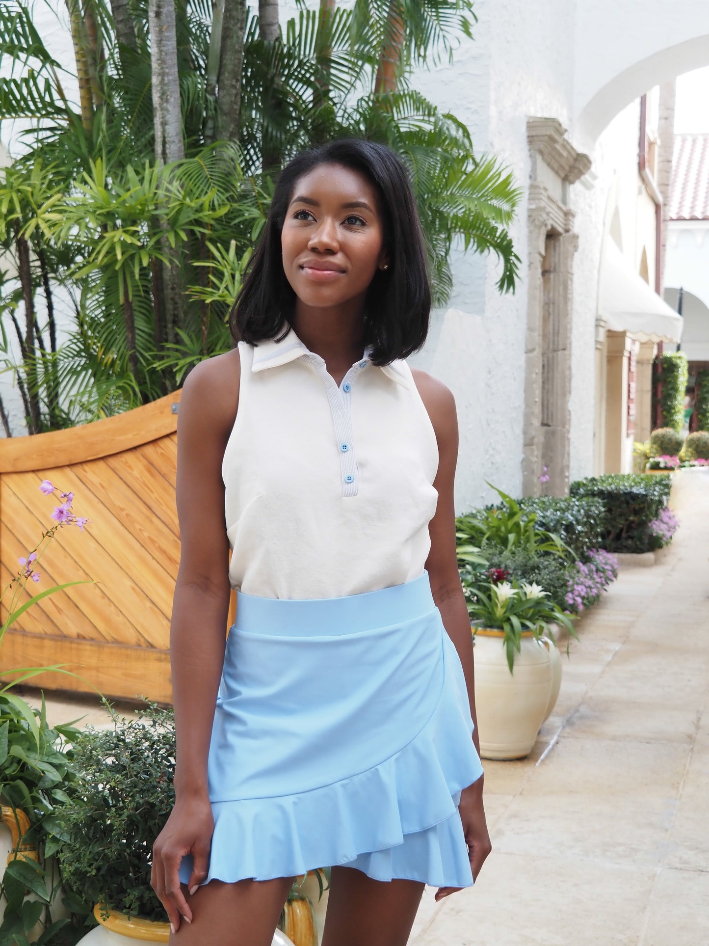 Ruffle Skort in Hydrangea