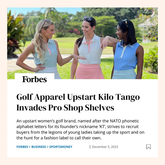 Forbes: Golf Apparel Upstart Kilo Tango Invades Pro Shop Shelves