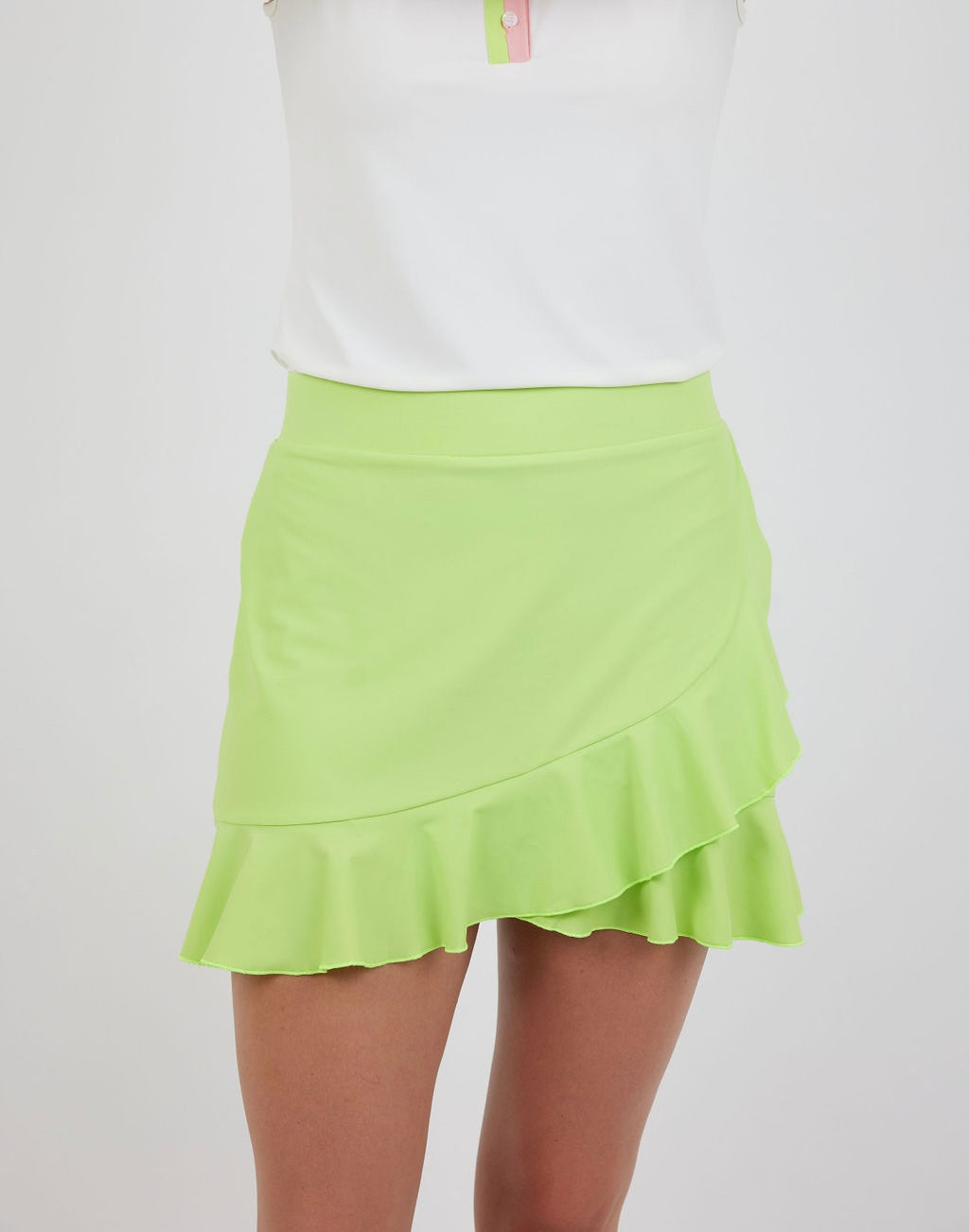 Ruffle Skort in Lime