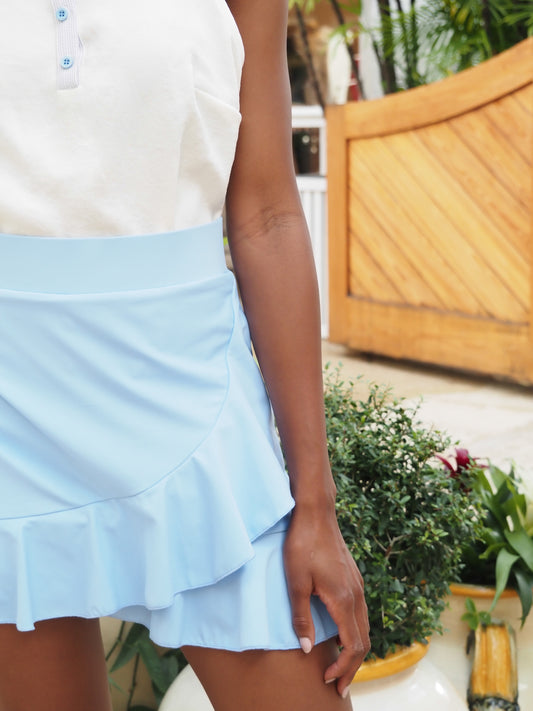 Ruffle Skort in Hydrangea